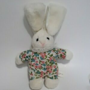 Easter Bunny Rabbit 9" Floral Fabric Body Plush Easter Parade